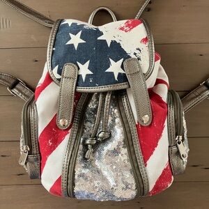 Claire’s American Flag Backpack